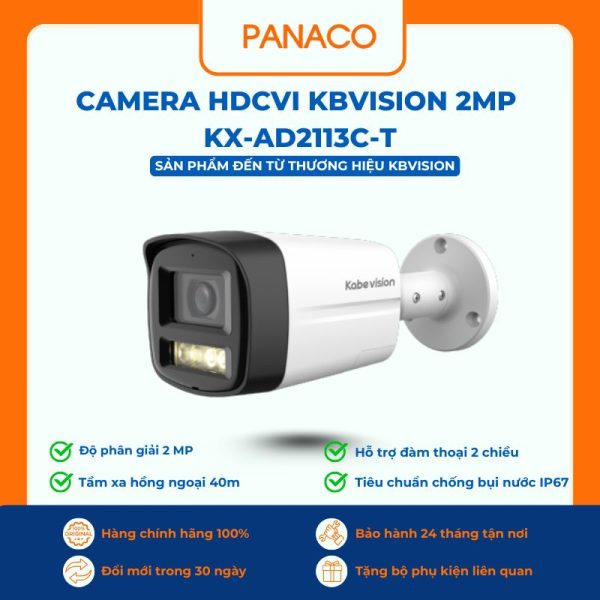 Camera HDCVI Kbvision 2MP KX-AD2113C-T