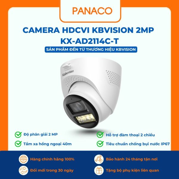 Camera HDCVI Kbvision 2MP KX-AD2114C-T