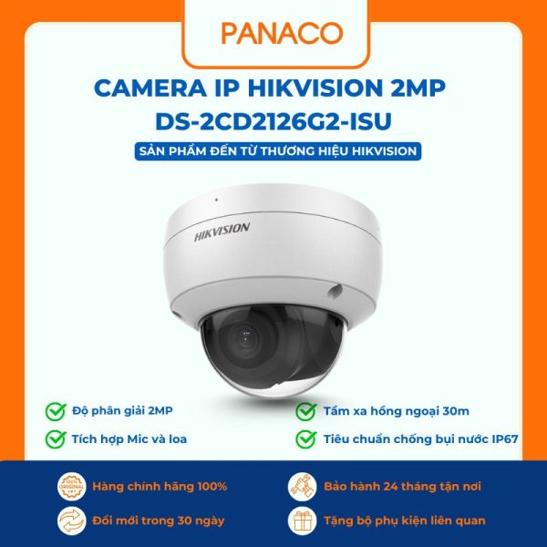 Camera IP Hikvision 2MP DS-2CD2126G2-ISU