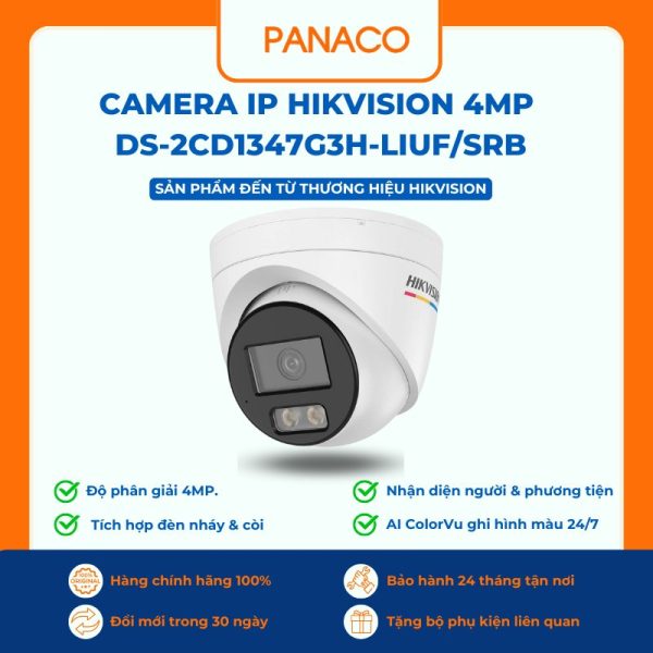 Camera IP Hikvision 4MP DS-2CD1347G3H-LIUF/SRB