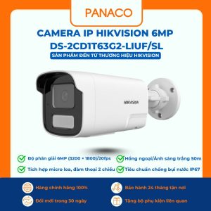 Camera IP Hikvision 6MP DS-2CD1T63G2-LIUF/SL