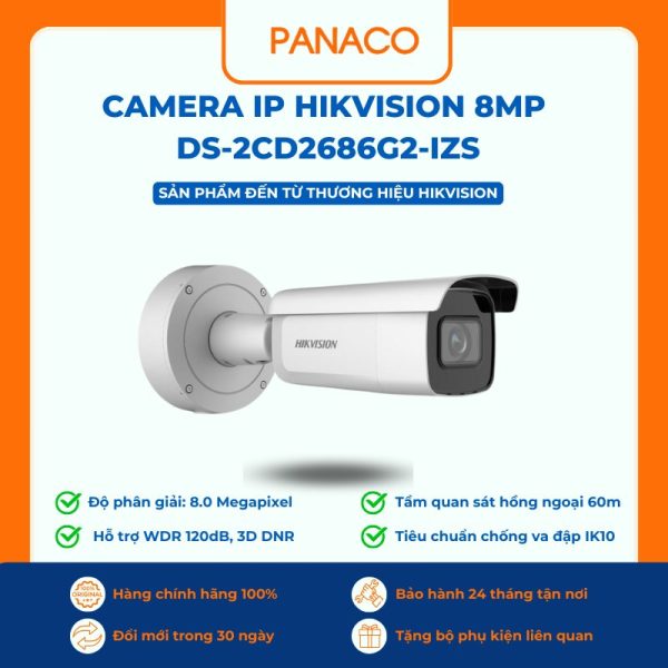 Camera IP Hikvision 8MP DS-2CD2686G2-IZS