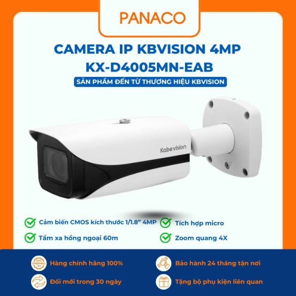 Camera IP Kbvision 4MP KX-D4005MN-EAB