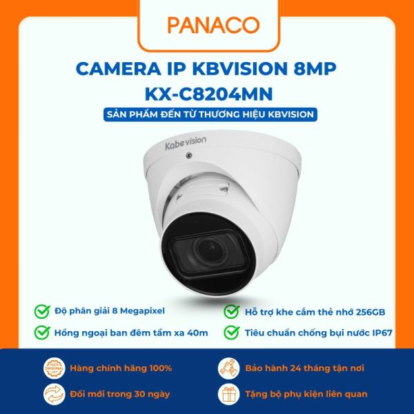 Camera IP Kbvision 8MP KX-C8204MN
