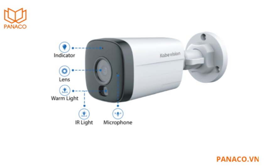 KX-A51D tích hợp micro giúp ghi lại âm thanh môi trường xung quanh cùng lúc với hình ảnh video