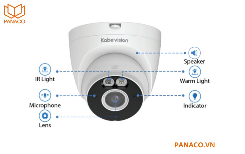 KX-C32L được tích hợp micro và loa chất lượng cao, hỗ trợ đàm thoại hai chiều qua ứng dụng KBVIEW Plus trên điện thoại