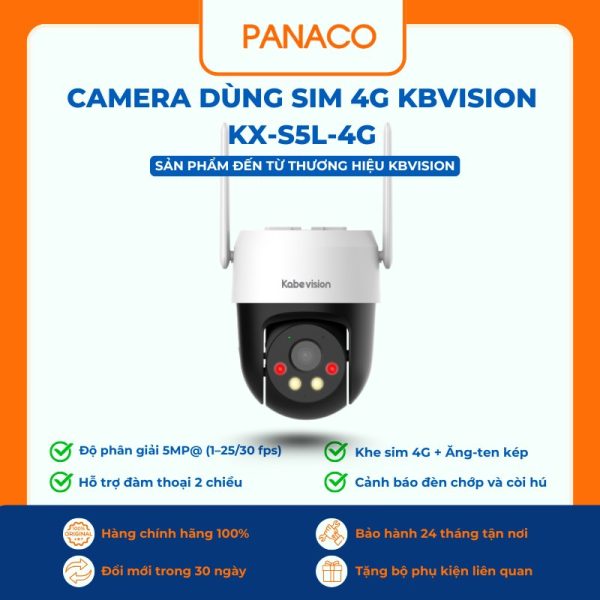 Camera dùng sim 4G Kbvision KX-S5L-4G