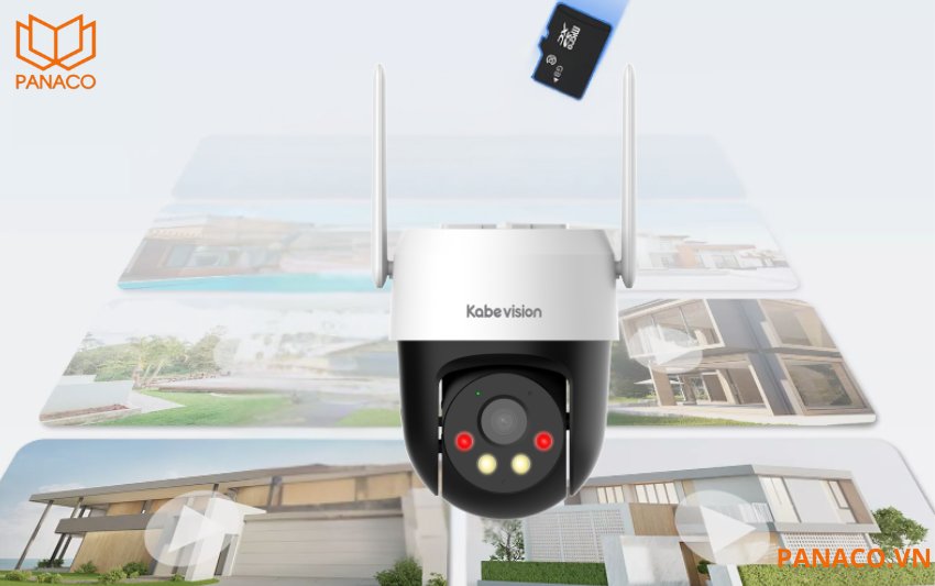 KX-S5L-4G hỗ trợ thẻ nhớ Micro SD lên đến 256GB, cho phép lưu trữ video trực tiếp trên camera