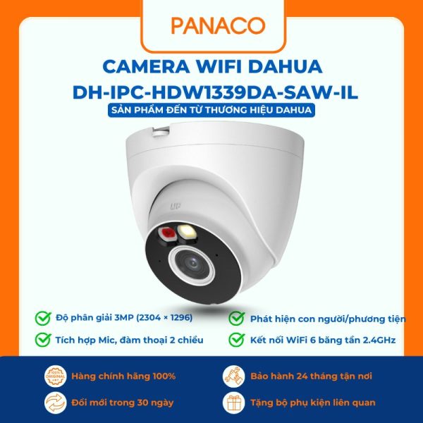 Camera wifi Dahua DH-IPC-HDW1339DA-SAW-IL