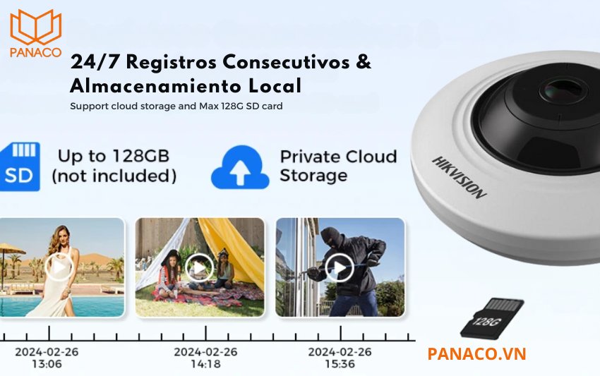 DS-2CD2955FWD-I hỗ trợ khe cắm thẻ nhớ 128GB