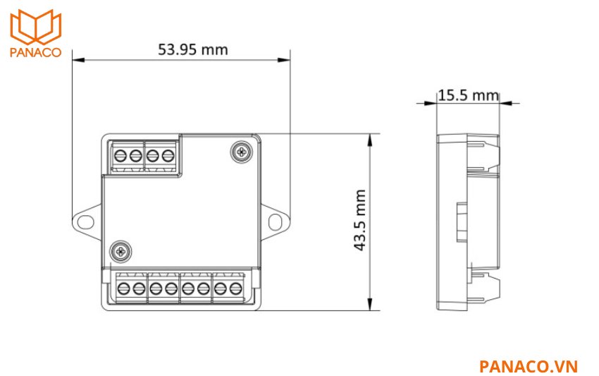 DS-K2M062 có thiết kế cực kỳ nhỏ gọn, dễ lắp trong hộp âm tường