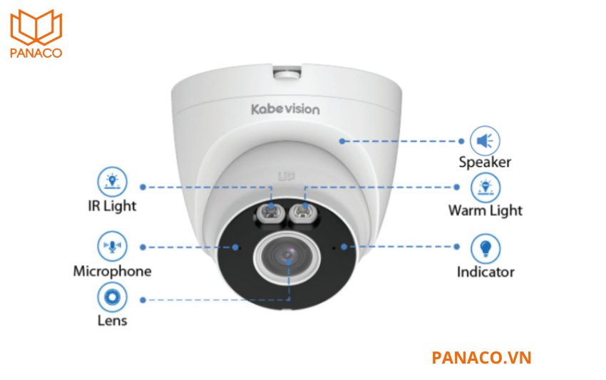 KX-C52L là camera đàm thoại 2 chiều nhờ tích hợp micro và loa chất lượng cao