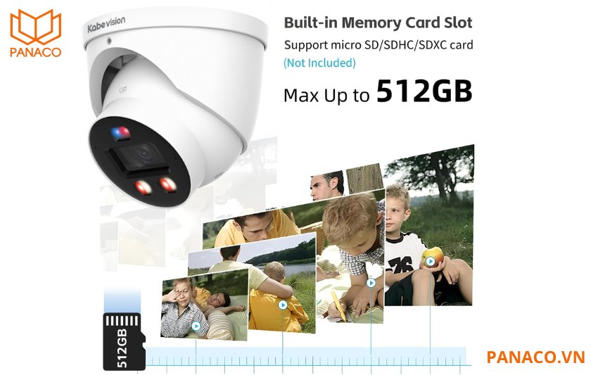 KX-C8004UN-PRO hỗ trợ khe cắm thẻ nhớ microSD 512GB