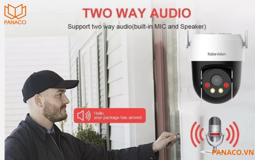KX-S3L-4G là camera đàm thoại 2 chiều nhờ tích hợp micro và loa