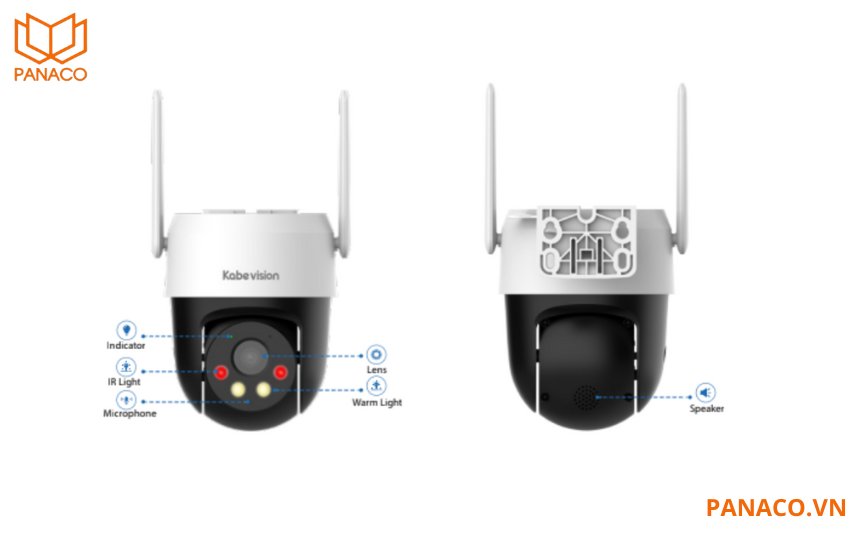 KX-S5L-4G tích hợp micro và loa giúp nói chuyện trực tiếp với người ở khu vực giám sát thông qua điện thoại