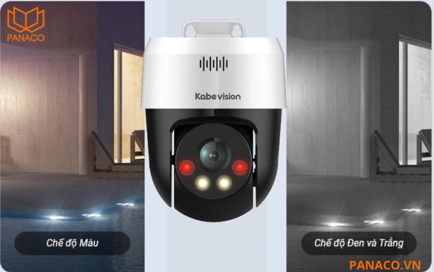 KX-S3P trang bị đèn hồng ngoại và LED tầm xa 30m giúp ghi hình trắng đen và màu sắc vào ban đêm