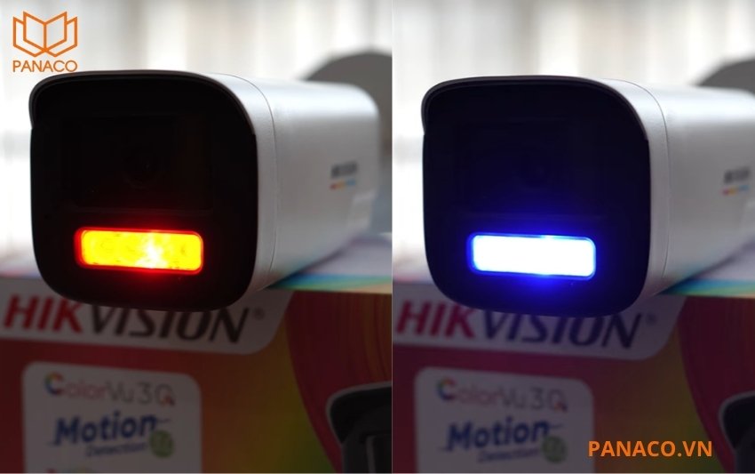Khi phát hiện người lạ, hệ thống tự động kích hoạt đèn nháy và còi hú