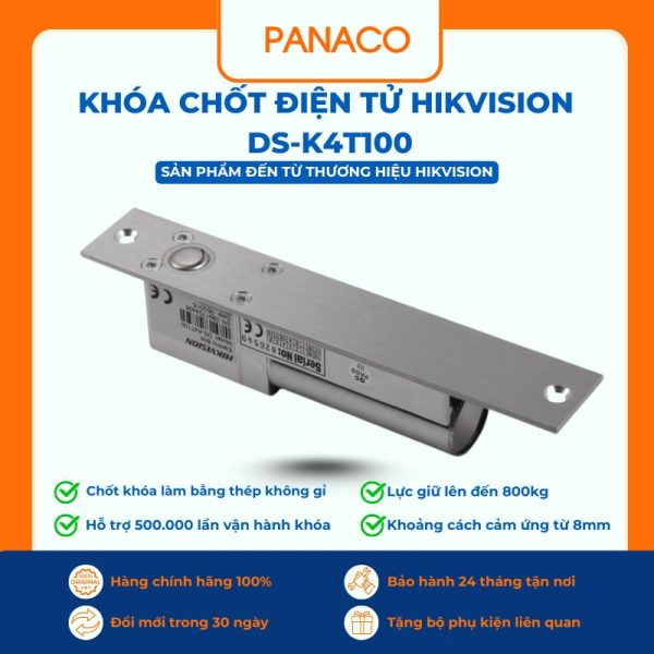 Khóa chốt điện tử Hikvision DS-K4T100