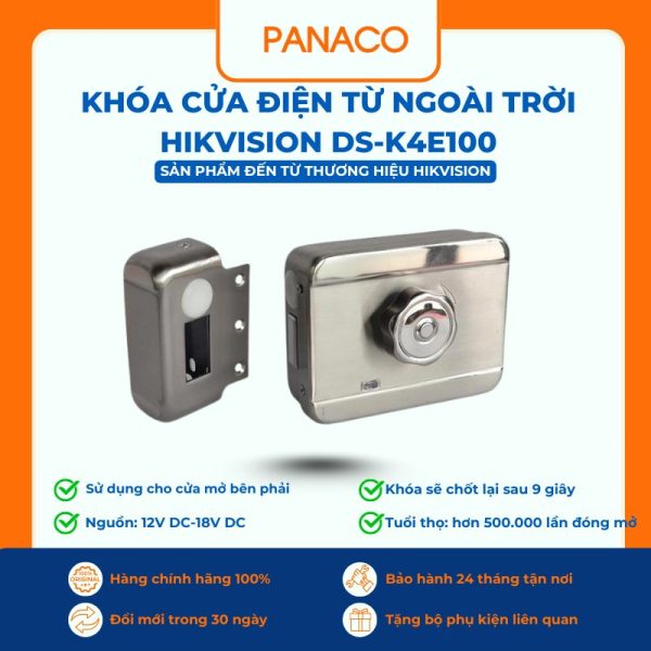 Khóa cửa điện từ ngoài trời Hikvision DS-K4E100