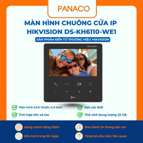 Màn hình chuông cửa IP Hikvision DS-KH6110-WE1