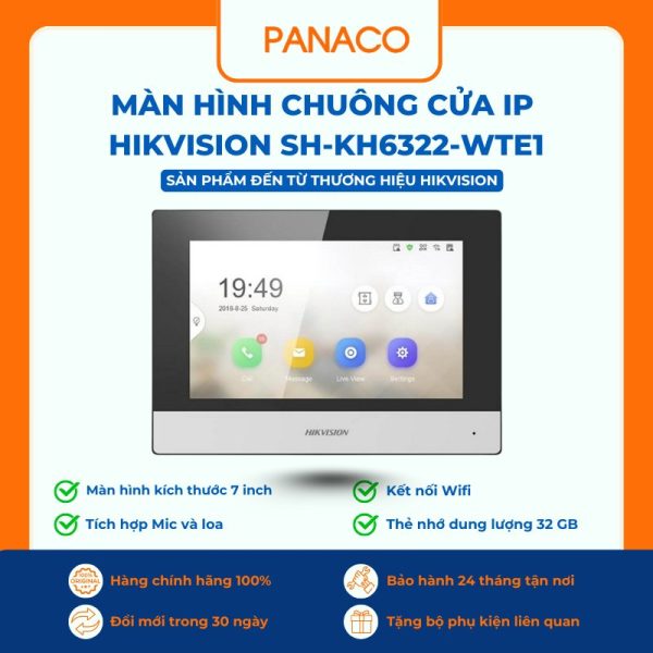 Màn hình chuông cửa IP Hikvision SH-KH6322-WTE1