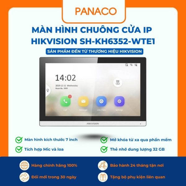 Màn hình chuông cửa IP Hikvision SH-KH6352-WTE1