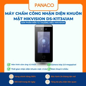 Máy chấm công nhận diện khuôn mặt hikvision DS-K1T341AM