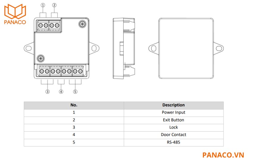 Module DS-K2M062 được trang bị đầy đủ các cổng cần thiết