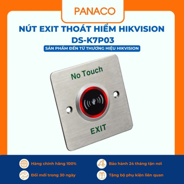 Nút Exit Thoát Hiểm Hikvision DS-K7P03