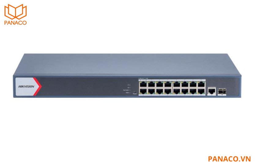 Switch mạng 16 cổng POE Hikvision DS-3E1518P-EI(O-STD)V2