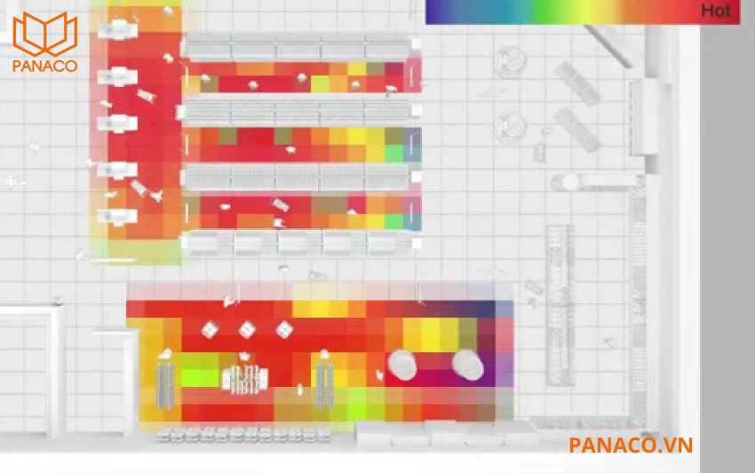 Tính năng Heatmap giúp hiển thị khu vực có mật độ di chuyển cao