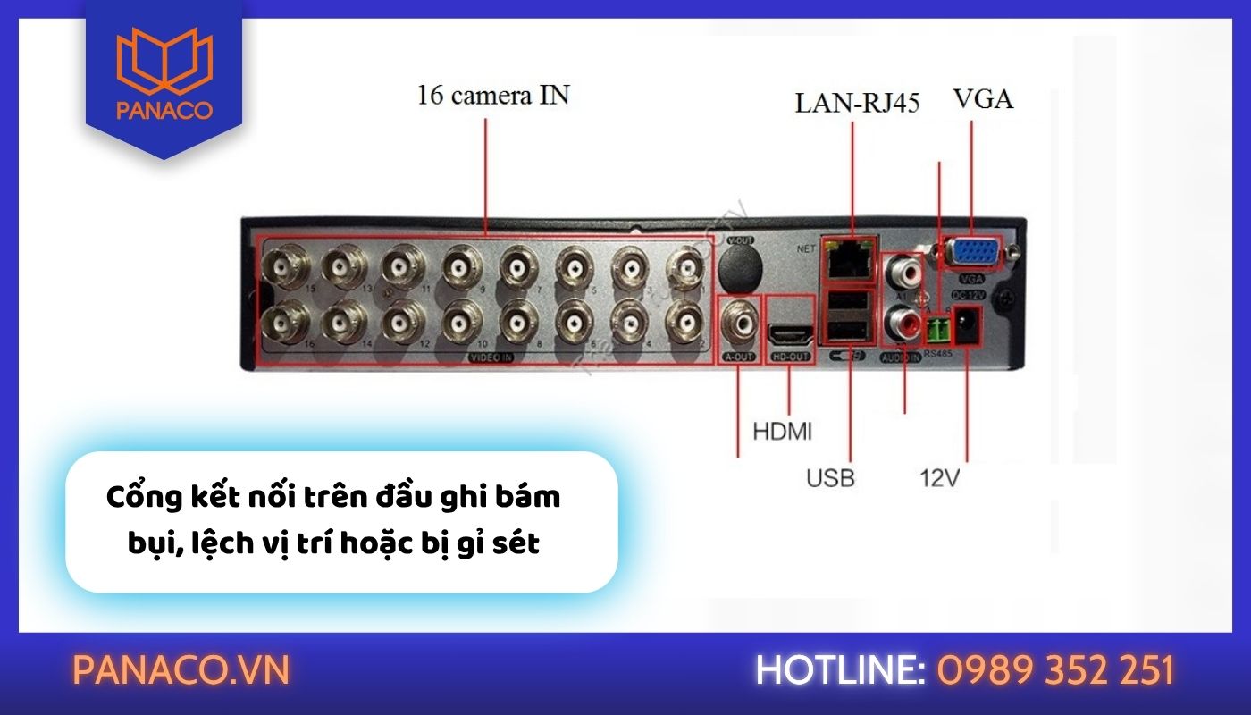Camera Ezviz không có màu do đầu ghi bị hỏng hoặc gỉ sét dẫn đến kết nối kém