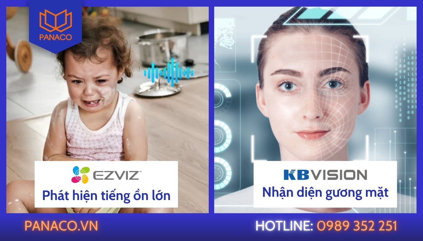 Camera Ezviz và Kbvision đều tích hợp AI, hỗ trợ giám sát thông minh và kết nối qua đám mây