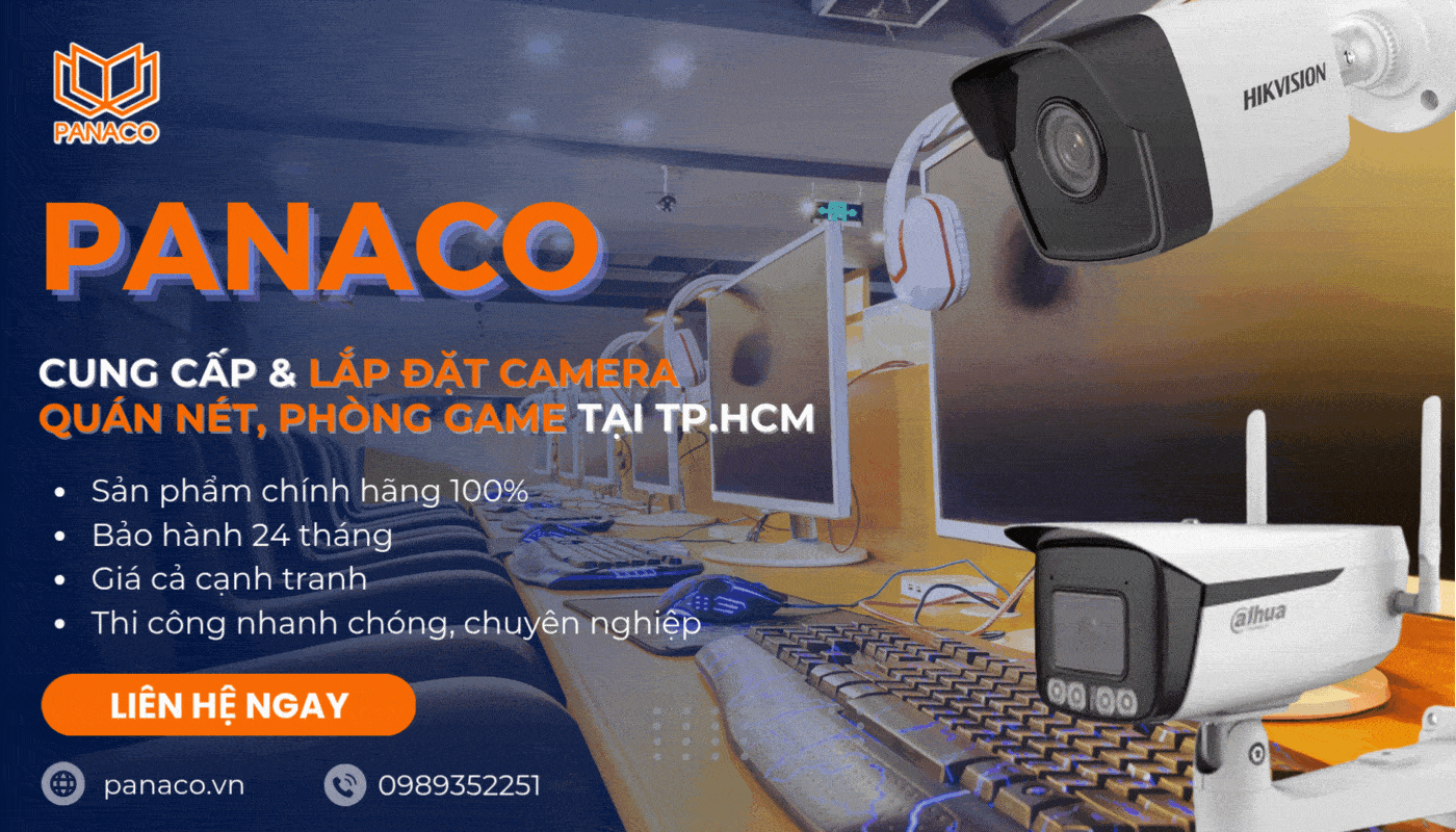 PANACO lắp đặt camera quán nét, phòng game trọn gói