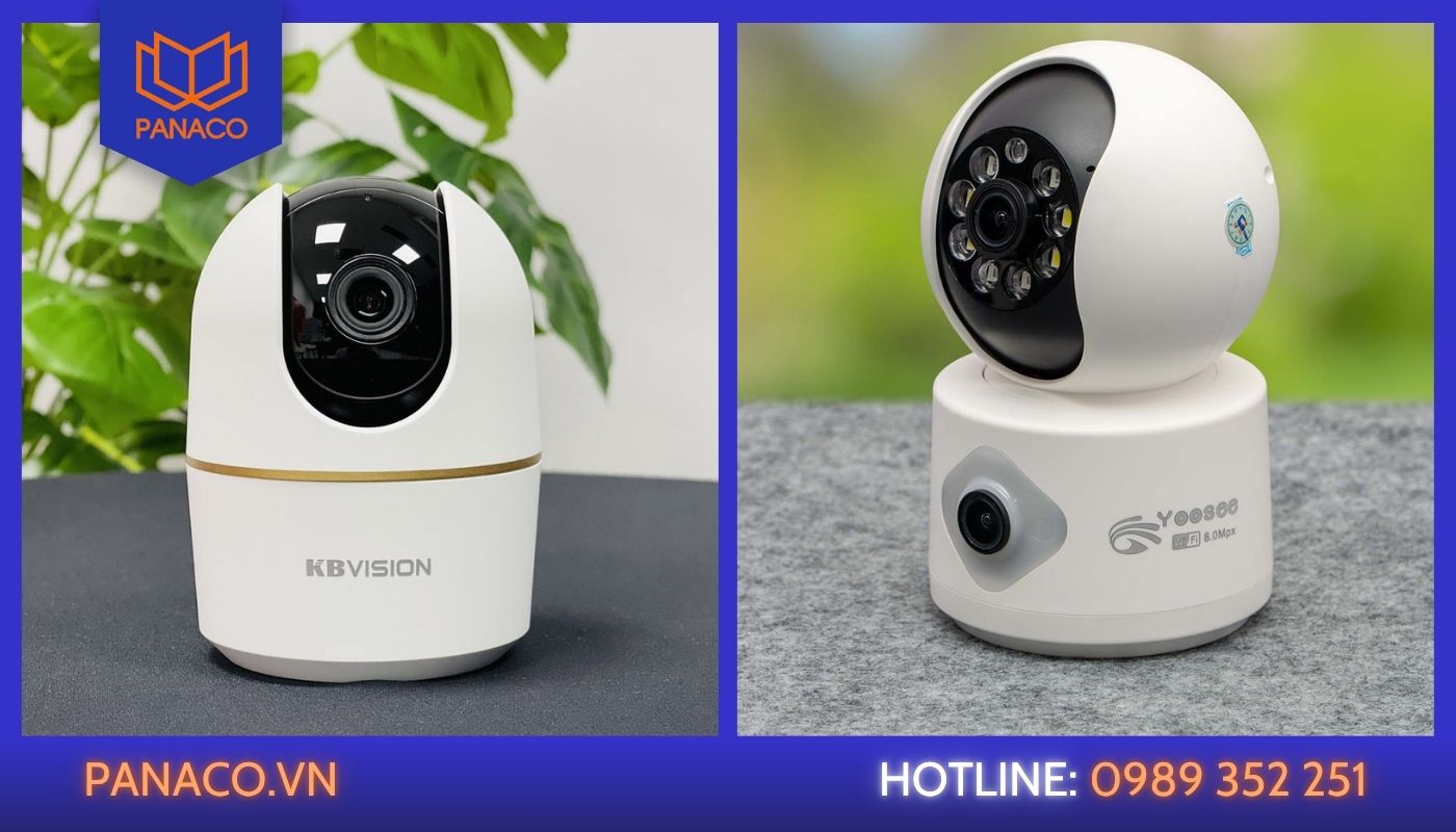 So sánh camera Yoosee và Kbvision về kiểu dáng và thiết kế