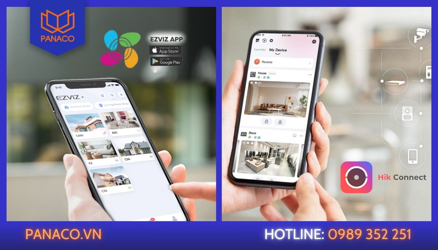 Phần mềm xem camera Ezviz và Hikvision