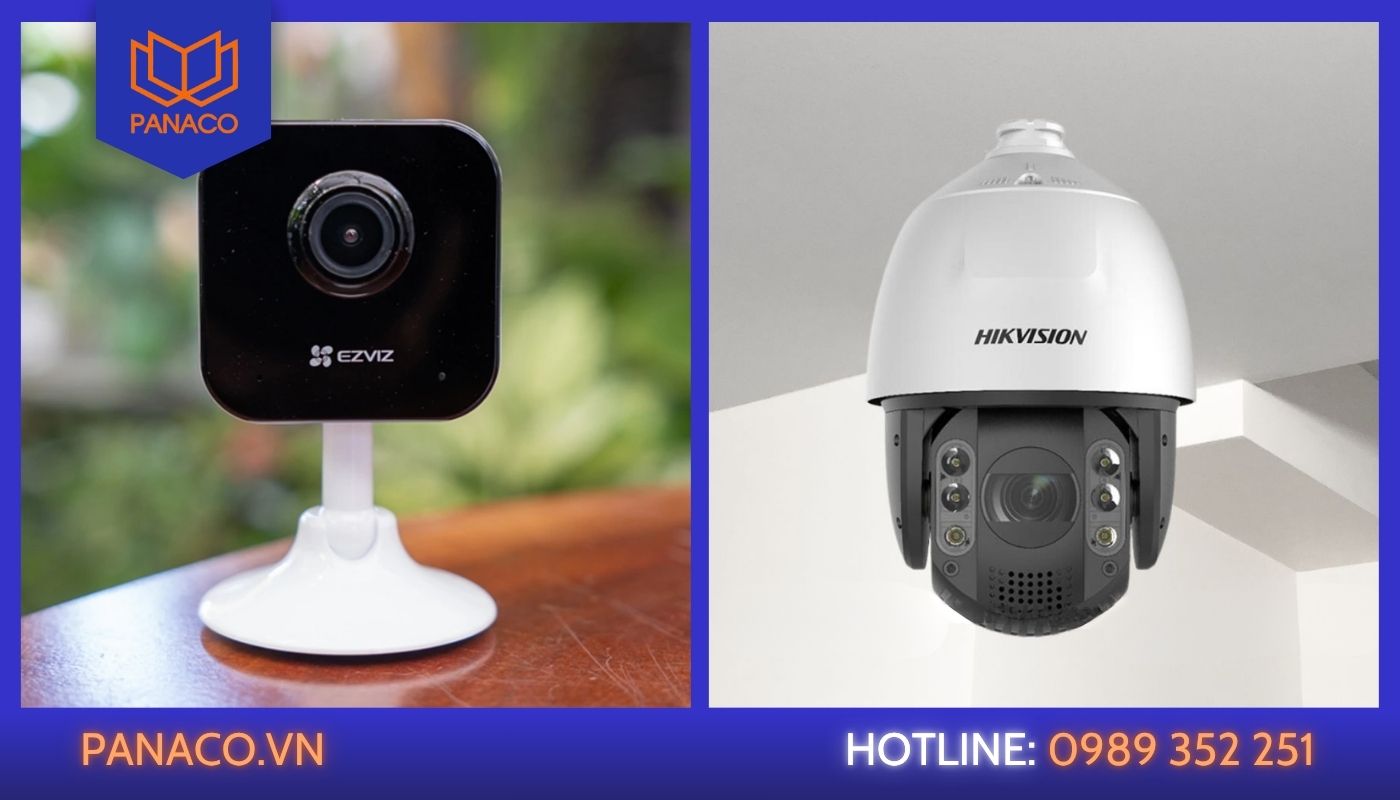 so sánh camera wifi Ezviz và Hikvision về thiết kế