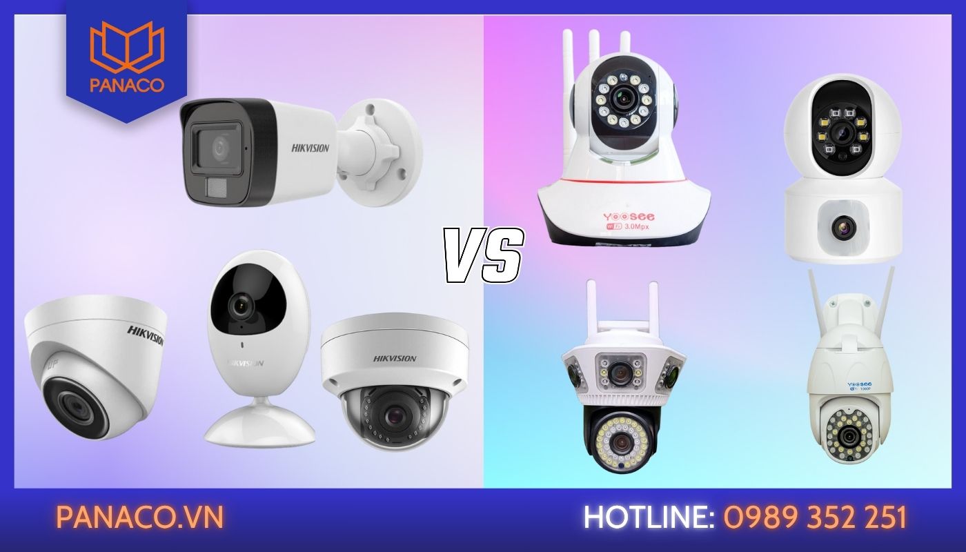 so sánh camera Hikvision và Yoosee về thiết kế