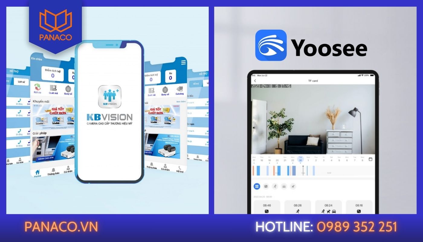 So sánh camera Kbvision và Yoosee về ứng dụng quản lý