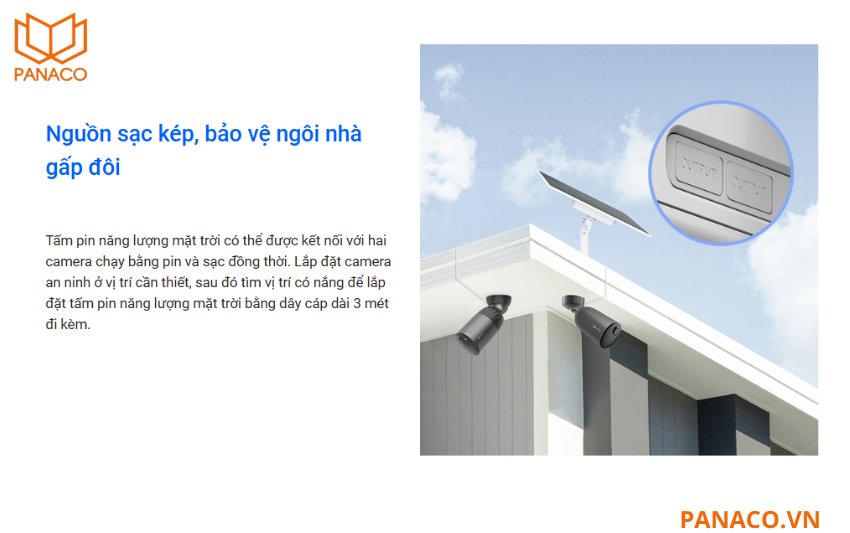 CS-PBC24-R100-20AH cho phép cấp nguồn đồng thời cho hai camera 