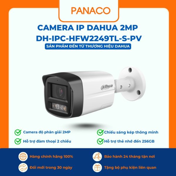 Camera IP Dahua 2MP DH-IPC-HFW2249TL-S-PV