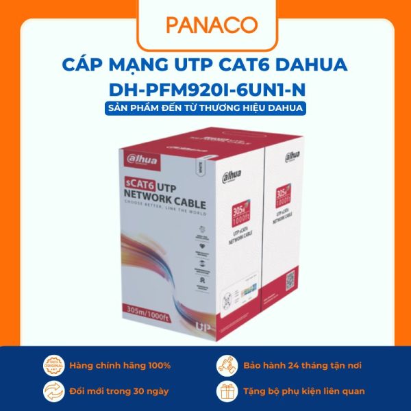 Cáp mạng UTP Cat6 Dahua DH-PFM920I-6UN1-N