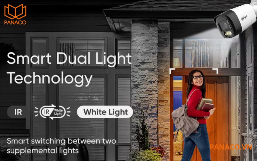 DH-HAC-HFW1200RLP-IL-T tích hợp đèn LED và đèn hồng ngoại