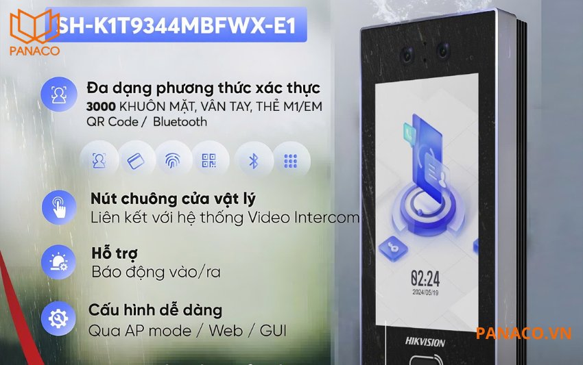 Máy chấm công hikvision SH-K1T9344MBFWX-E1