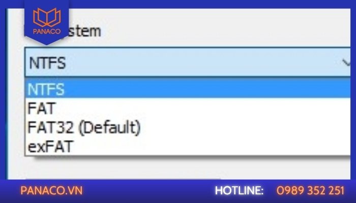 2 chuẩn định dạng phổ biến nhất là FAT32 và exFAT