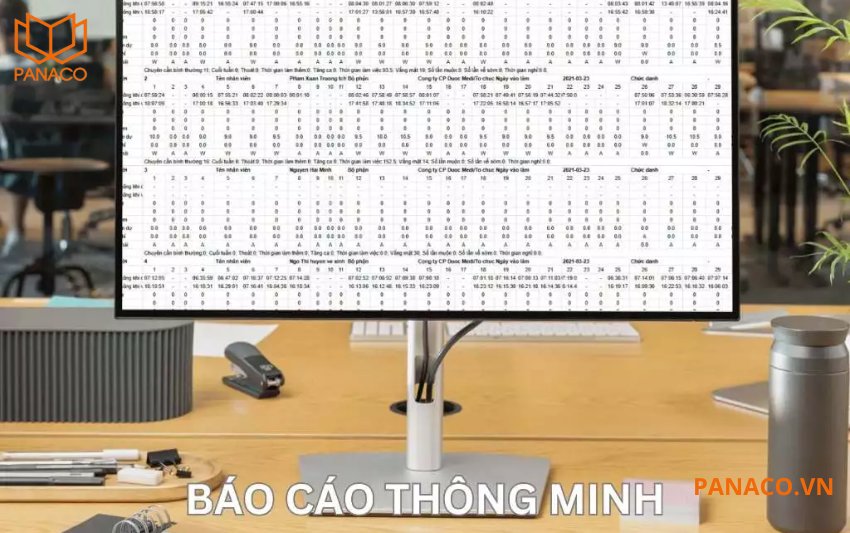 SH-K1A9853F hỗ trợ xuất file tổng hợp theo định kỳ, báo cáo theo giờ vào – ra, thời gian làm việc thực tế, số lần vắng mặt, đi trễ, về sớm…