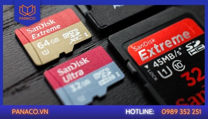 Sử dụng thẻ nhớ hoặc ổ cứng có dung lượng phù hợp với nhu cầu