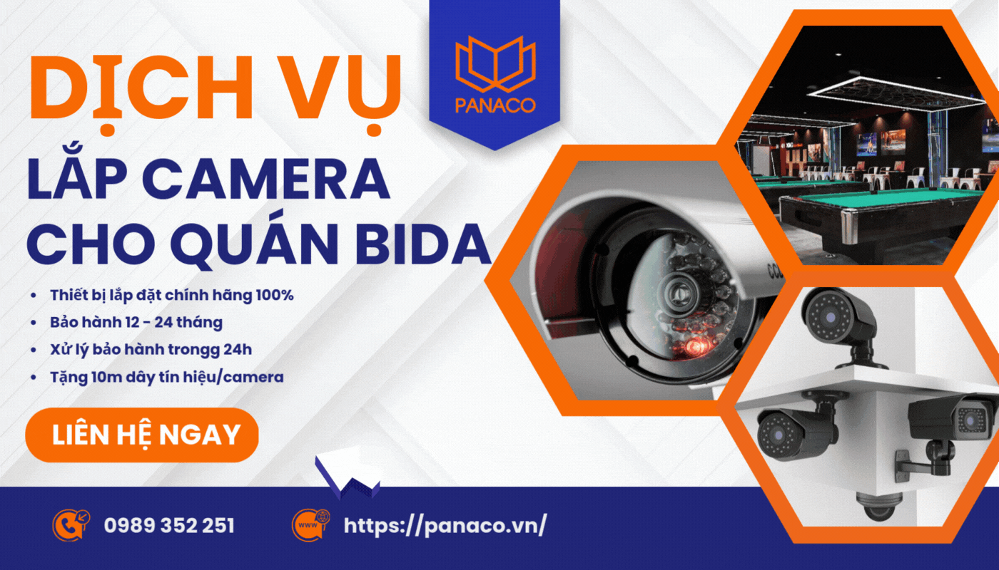 Dịch vụ lắp đặt camera cho quán bida chất lượng tại PANACO