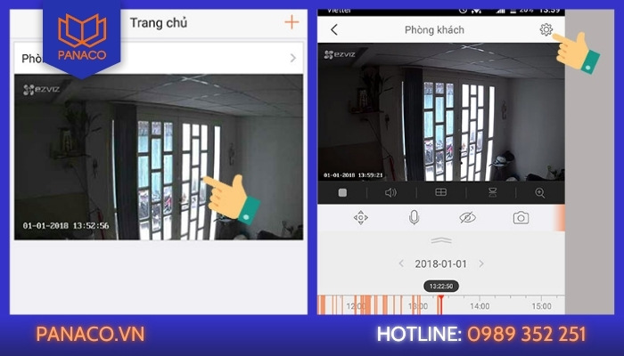 Cách đổi tên camera Ezviz bước 1 và 2