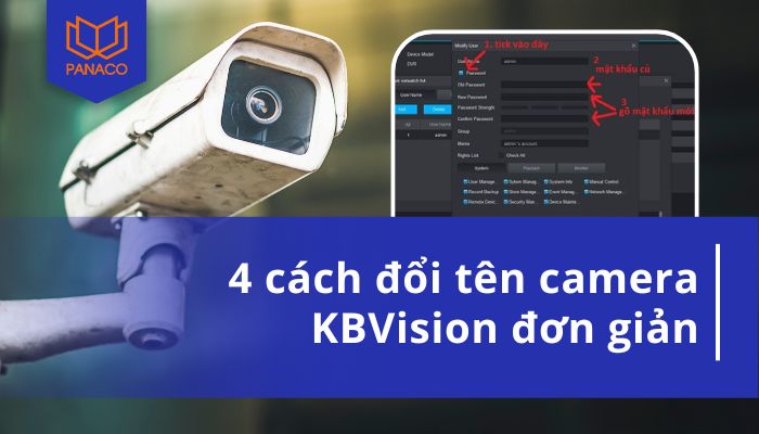 cách đổi tên camera Kbvision